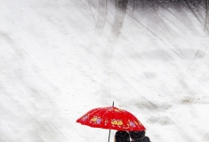 风雪中携手同行