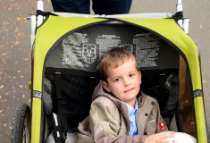 坐推车里的帅小伙儿