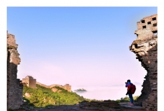 金山岭长城随影