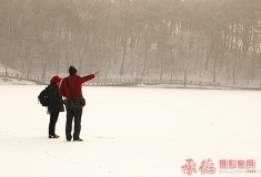初雪选景