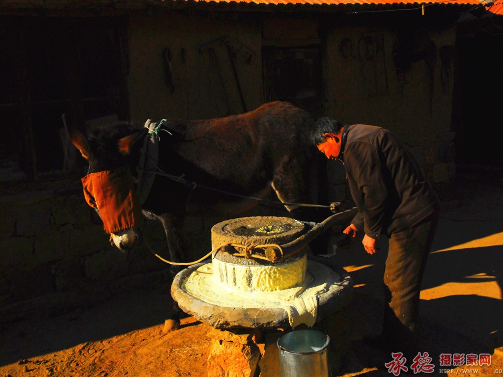 入选作品：老石磨  摄影：宫秀学