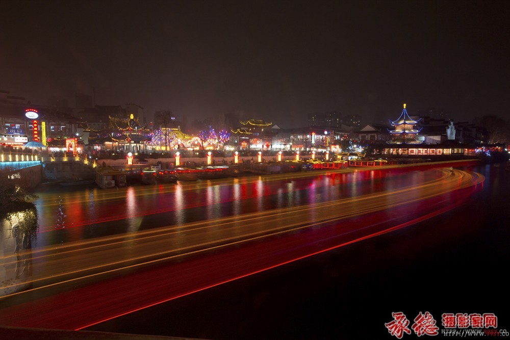 南京秦淮夜景-海天相连-城市风光