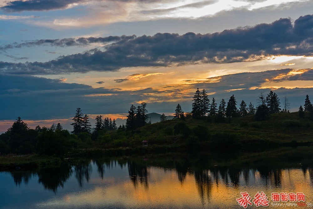 48雨霁夕照-梦游散人-自然风光